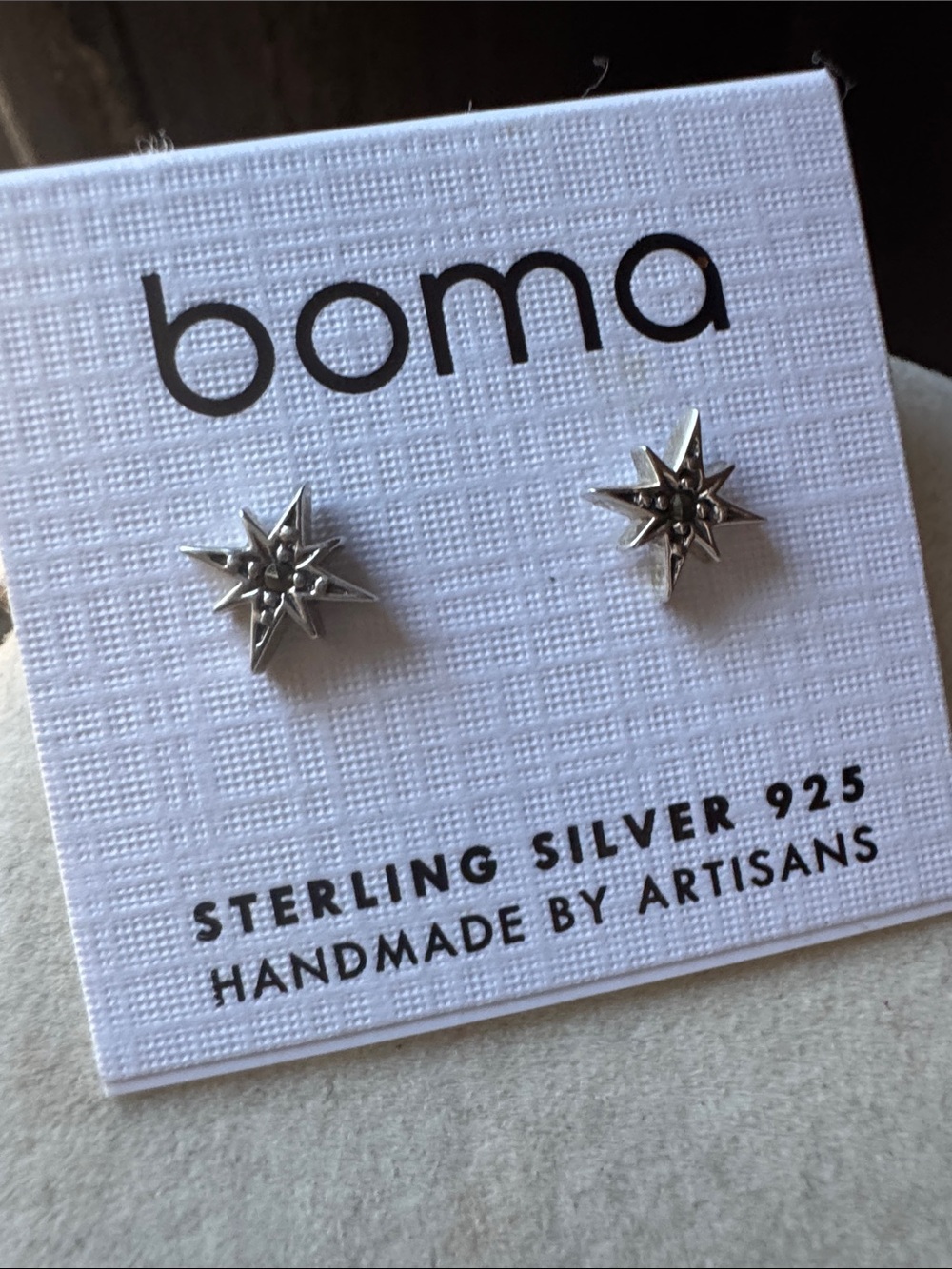 Sterling Silver Starburst Stud Earrings - Silver